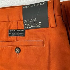 NWT Banana Republic Men's W35xL32 Gavin chino straight fit casual pants cotton